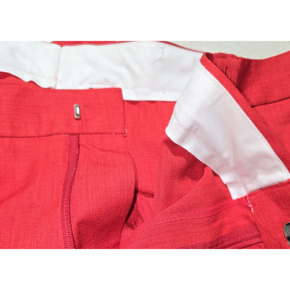 J. Vital Men's Pleated Front Pants 4X (46-48) Cuff Wide Leg Red - NWT - Picture 9 of 9